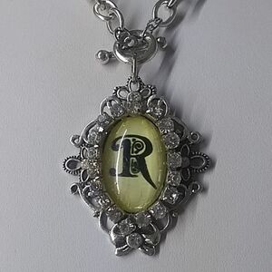 FINAL MARKDOWN Ladies' Old English Monogram Initial Necklace r